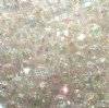 200 6mm Acrylic Faceted Crystal AB